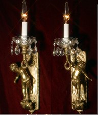 2 applique da parete putto