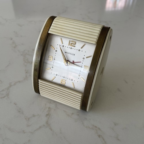 Vtg westclox keywound travel - vtg,