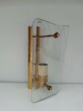 Applique da parete metà secolo italiano Pietro Chiesa ottone e vetro anni 40