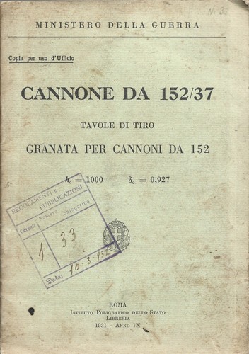 Cannone 152 tavole di - cannone,