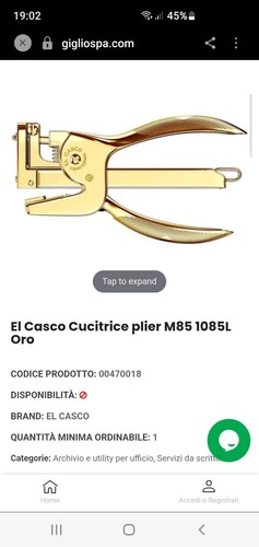 Casco oro cucitrice da - el,