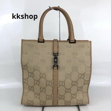 GUCCI 002.1064.1669 GG Modello Jackie Borsa a mano Tote Bag Tela Beige Vintage