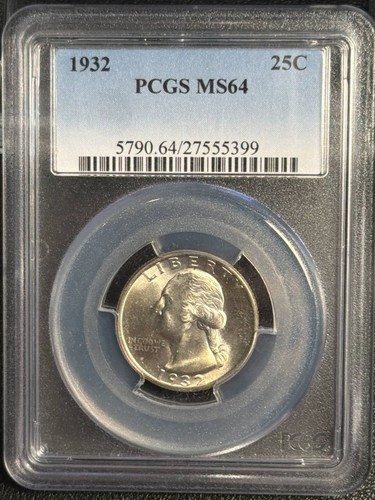 1932 washington quarter pcgs - 1932,