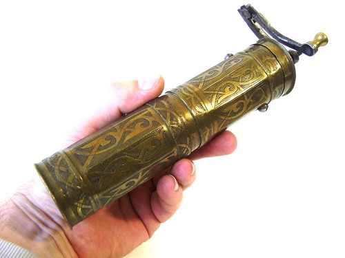 Antico raro mulino moka ottone