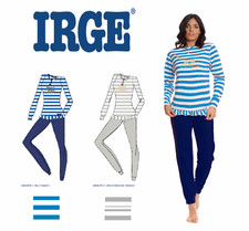 PIGIAMA DONNA COTONE GIROCOLLO MANICA E PANTALONE LUNGO CON POLSINO IRGE MI 1094