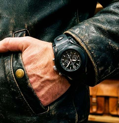 Cinturino orologio pelle nera