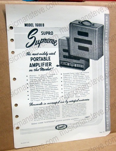 1953 chitarra supro - supro, pagina