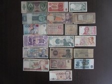 Lotto 20 Banconote Banknote Mondo Circolate Autentiche Paper Money (ff78)