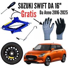 Ruotino Di Scorta 4Fori 16 Per La Suzuki Swift Con Kit Cric Guanti Cacciavite