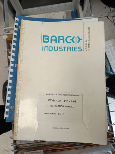 Barco crt monitor - barco, service