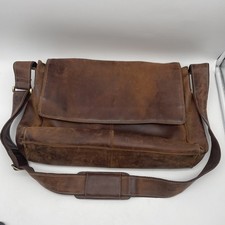 Borsa messenger VISCONTI London in vera pelle con patta marrone