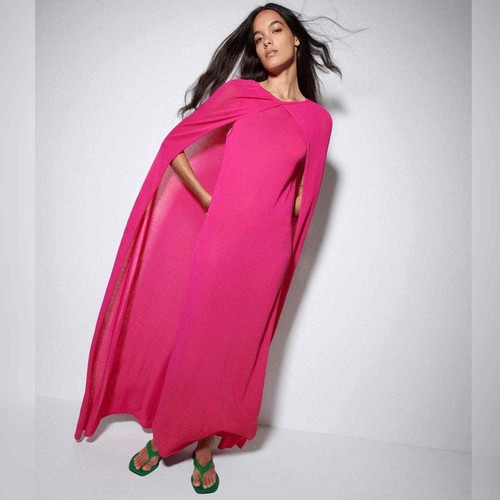 Zara nuovo abito lungo maglia - nuovo,