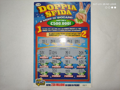 Biglietto lotteria gratta - biglietto,