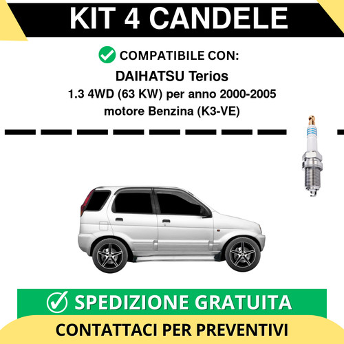 Kit candele per daihatsu - 4,