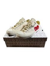 COMME DES GARCONS CDG PLAY CONVERSE BIANCO BASSO UNISEX AZ-K111-001-2 - Taglia 12