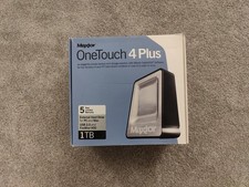 Maxtor OneTouch 4 Plus - Disco rigido esterno da 1 TB con adattatore di alimentazione