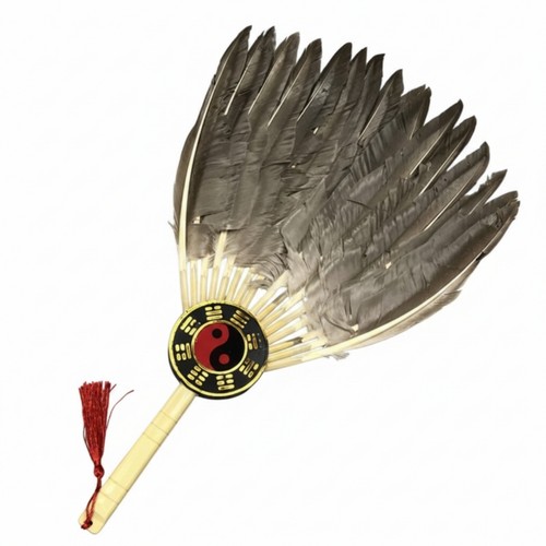 Ventaglio cinese con piume - ventaglio,