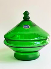 Bonbonniere / Portacaramelle/ Vaso Con Coperchio Vetro Di Boemia