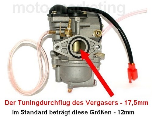 Carburatore sportivo 5mm - sportivo, 17,5mm