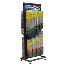 Carrello espositore con ruote