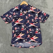 Twenty Seven Vintage 27, Taglia Large, Camicia con bottoni, Blu scuro, Pesce mosca asiatico