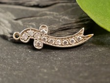 Stupendo ciondolo in argento spada sciabola sciabola sbriciolata zirconi zulfikar