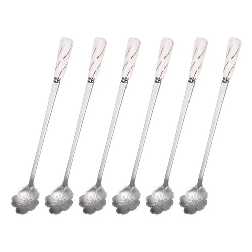 6pcs cucchiaio fiori - 6pcs, 7"