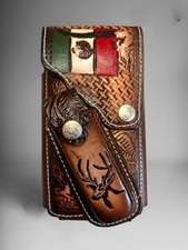 7” MEXICO FLAG LEATHER POUCH