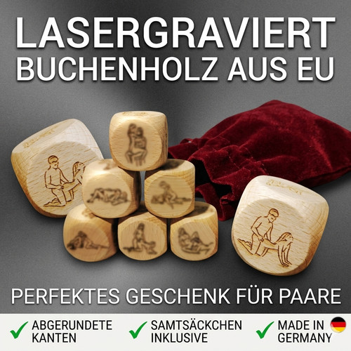 Set dadi erotici legno