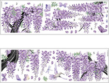 Adesivo per Pareti Di Glicine