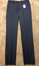 CALABRITTO NAPOLI SUPER 130 ABITO NERO 100% LANA PANTALONI 36 MADE IN ITALY