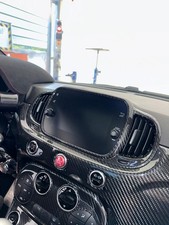 Cover Autoradio 7'' Cornice Completa In Carbonio Vero per Abarth 595 695
