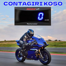 Contagiri RPM KOSO blu digitale per moto - LCD - Universale