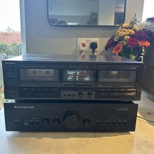 Technics Cassettiera Doppia Separata Nera RS-TR555 dbx Testata Vintage Hifi