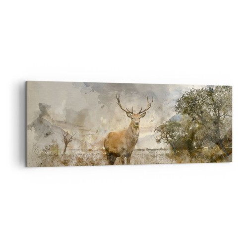 Quadro tela 140x50cm cervo - quadro,