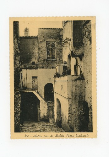 Cartolina itri antica casa - itri,