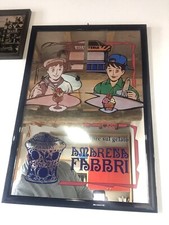 specchio pubblicitario vintage AMARENA FABBRI 44x64cm originale 80'