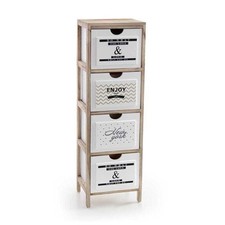 CASSETTIERA IN LEGNO CON 4