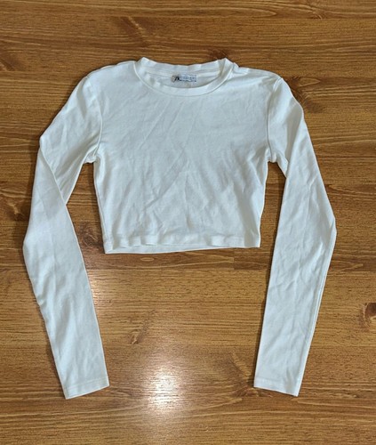 Zara off white manica lunga - white,