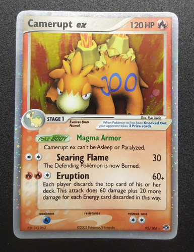 Camerupt holo 106 ex - 92/106,