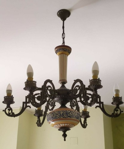 Lampadario bronzo e - in,