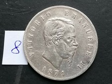 MONETA REGNO 5 LIRE 1874