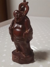 Figura Di Buddha In Legno Duro