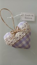Cuore Shabby Tessuto Lavanda A
