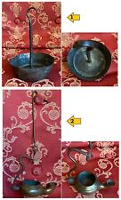 Coppia lucerna in rame ad olio lumera lumiera lanterna lume lampada lumino luce