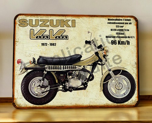 Plaque métal suzuki 125 van - ,