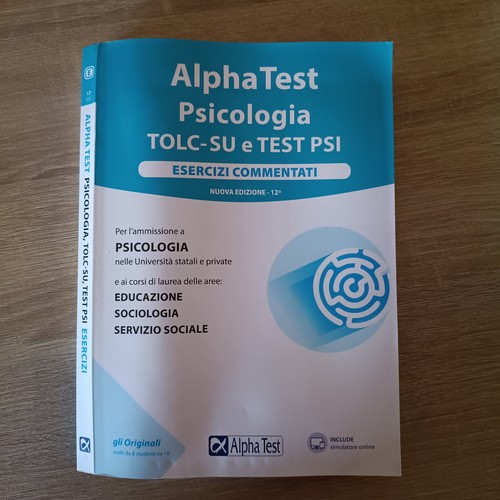 Alpha test psicologia - psicologia,