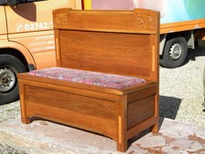 Panca Art Nouveau panca banchiere panca d'antivento B = 110 cm panca baule noce floreale