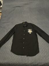 Just Cavalli Camicia Nera Stampa Tigre Roberto Cavalli