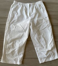 Nike Vintage. Pantaloni Bianchi Unisex Leggeri Sportivi Tg L Perfetta Condizione